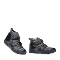 Buty dziecięce 3207-1 czarne+szare
