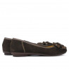 Baleriny damskie 181 kawa welur