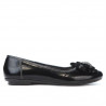 Baleriny damskie 181 lakierowane czarne