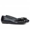 Baleriny damskie 181 lakierowane czarne
