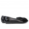 Baleriny damskie 181 lakierowane czarne