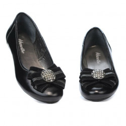 Baleriny damskie 181 lakierowane czarne