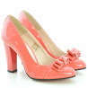 Eleganckie buty damskie 1226 lakierowane czerwony koralowy