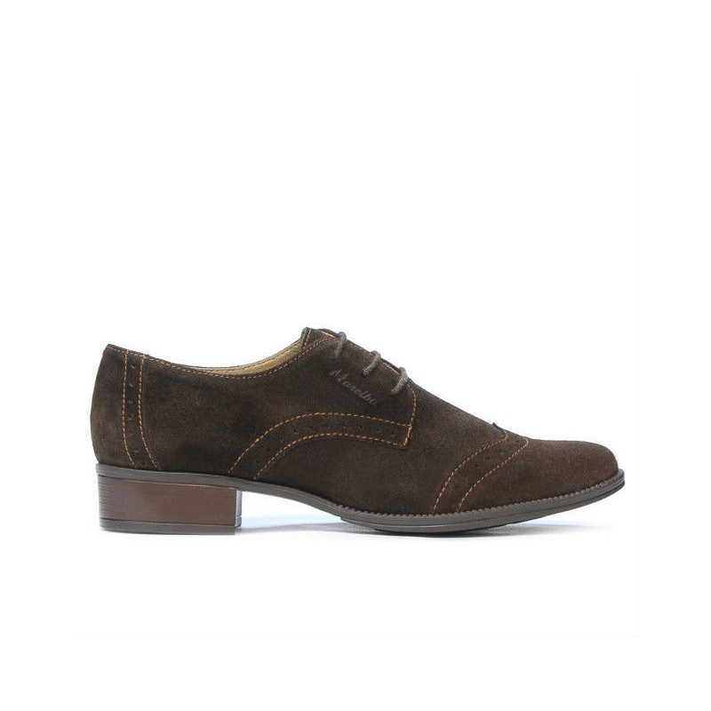 Buty casual damskie 691 kawa welur