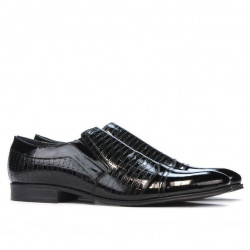 Eleganckie buty 796m lakierowane czarne łączone