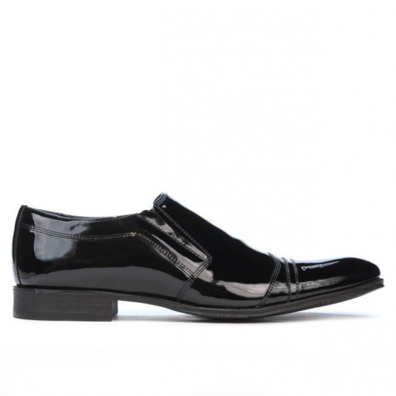 Eleganckie buty męskie 796 lakier czarny