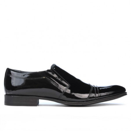 Eleganckie buty męskie 796 lakier czarny