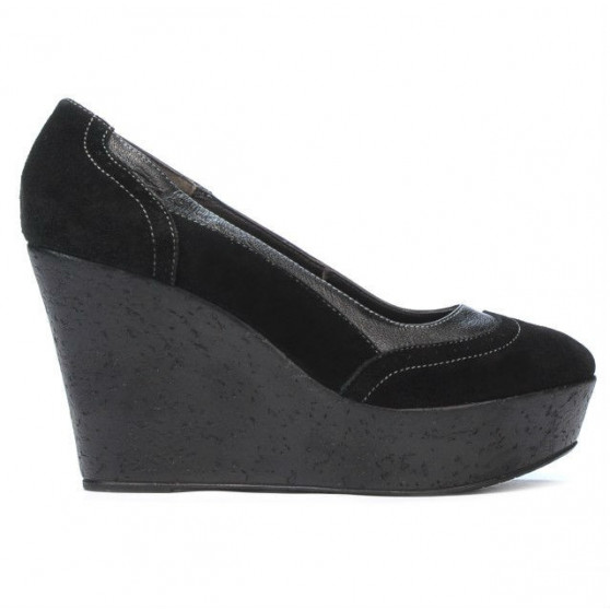 Damskie buty casual 630 czarny welur