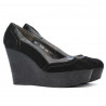 Damskie buty casual 630 czarny welur