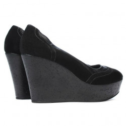 Damskie buty casual 630 czarny welur