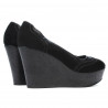 Damskie buty casual 630 czarny welur