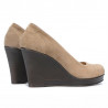 Damskie buty casual 177 cappuccino zamsz