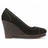 Buty casual damskie 177 kawa welur
