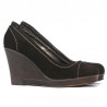 Buty casual damskie 177 kawa welur