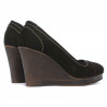 Buty casual damskie 177 kawa welur