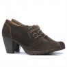 Damskie buty casual 167 kawa welur