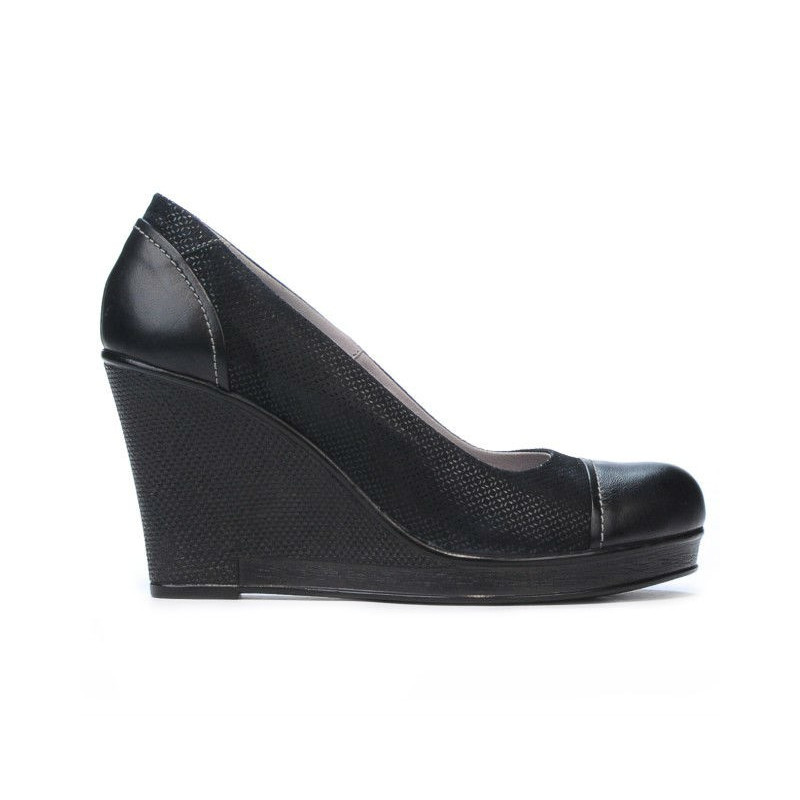 Damskie buty casual 177 indygo kombinowany