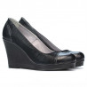 Damskie buty casual 177 indygo kombinowany