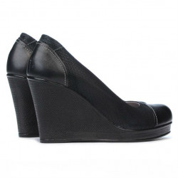 Damskie buty casual 177 indygo kombinowany