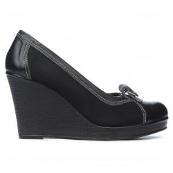 Damskie buty casual 178 czarne kombinowane