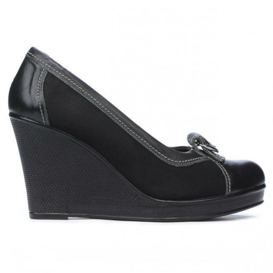 Damskie buty casual 178 czarne kombinowane