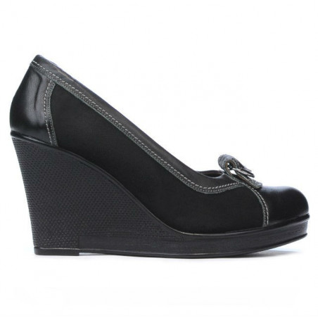 Damskie buty casual 178 czarne kombinowane