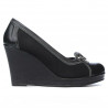 Damskie buty casual 178 czarne kombinowane