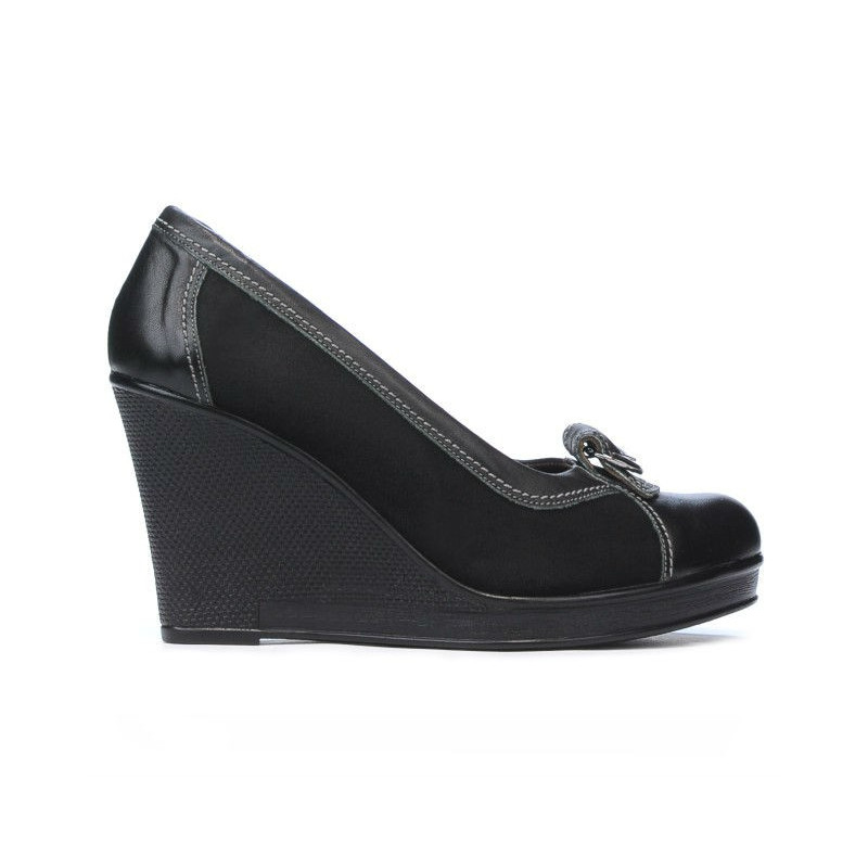 Damskie buty casual 178 czarne kombinowane