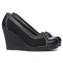 Damskie buty casual 178 czarne kombinowane