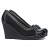 Damskie buty casual 178 czarne kombinowane