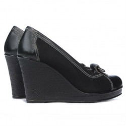 Damskie buty casual 178 czarne kombinowane