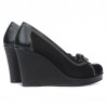 Damskie buty casual 178 czarne kombinowane