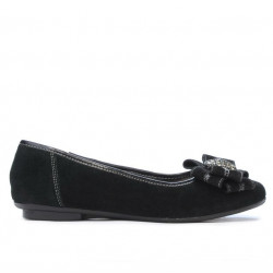 Damskie baleriny 181 czarne welur