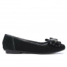 Damskie baleriny 181 czarne welur