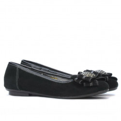 Damskie baleriny 181 czarne welur