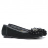 Damskie baleriny 181 czarne welur