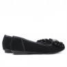 Damskie baleriny 181 czarne welur