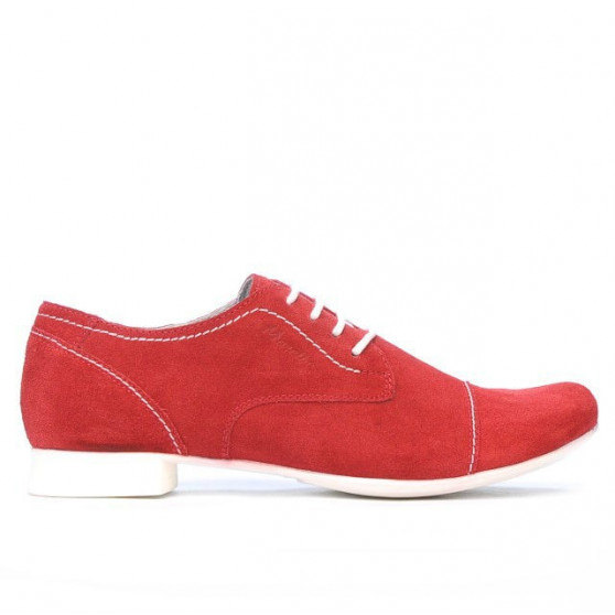 Damskie buty casual 180 czerwony welur