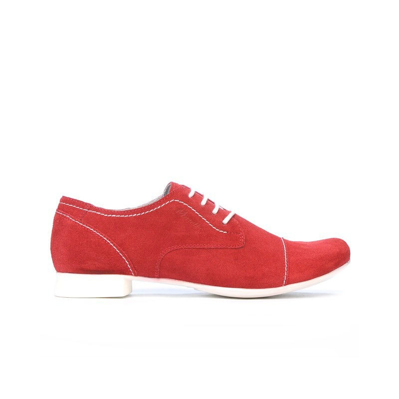 Damskie buty casual 180 czerwony welur