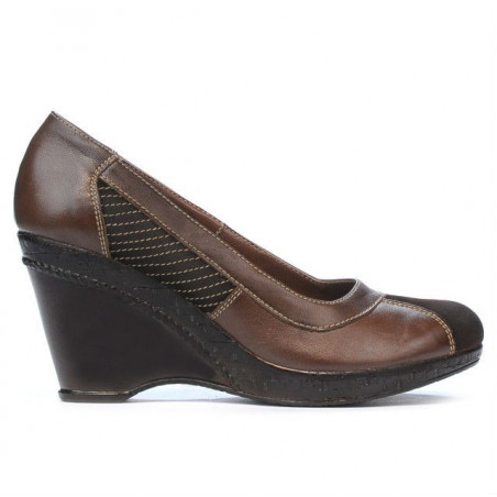 Buty casual damskie 174 kawa kombinowana