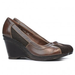 Buty casual damskie 174 kawa kombinowana