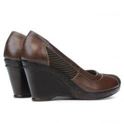 Buty casual damskie 174 kawa kombinowana