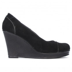Damskie buty casual 177 czarny welur