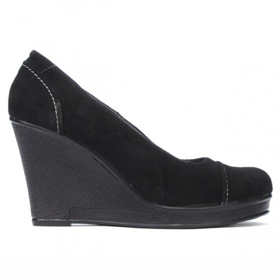 Damskie buty casual 177 czarny welur