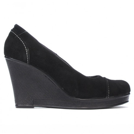 Damskie buty casual 177 czarny welur