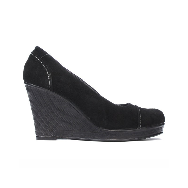 Damskie buty casual 177 czarny welur