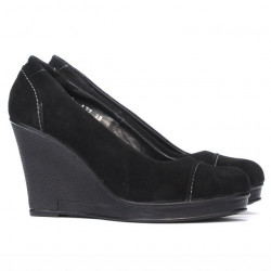 Damskie buty casual 177 czarny welur