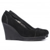 Damskie buty casual 177 czarny welur