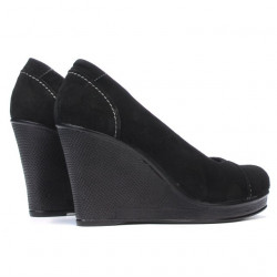 Damskie buty casual 177 czarny welur
