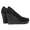 Damskie buty casual 177 czarny welur